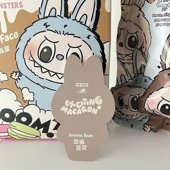 100% Authentic Pop Mart Labubu Exciting Macaron Sesame Bean - Picture 4 of 6